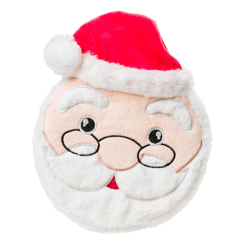 House of Paws Squeaker Dog Toy - Round Santa