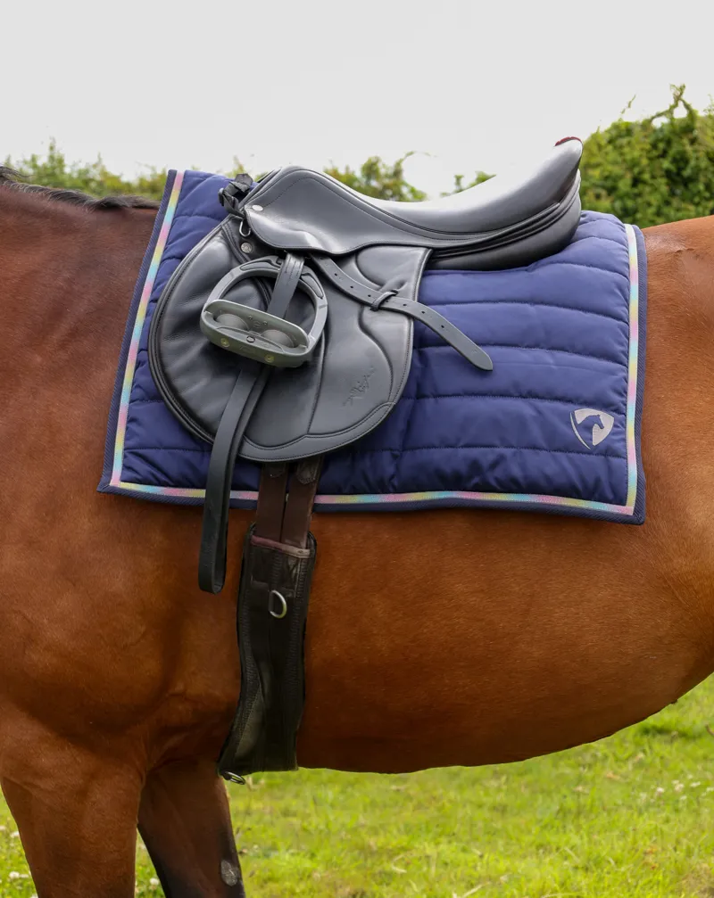 Hy Equestrian Mystic Comfort Pad - Navy/Rainbow Dust