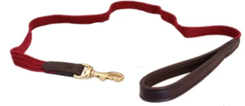 Benji and Flo Interlaced Dog Lead - Burgundy