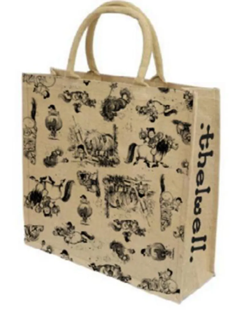 Hy Equestrian Thelwell Collection Hessian Bag - Square-1