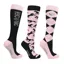 HYCONIC Pattern Socks - Pack of 3 - Adult 4-8 UK - Navy/Rose
