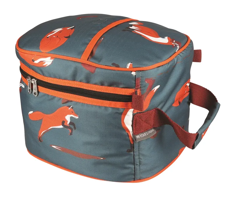Hy Equestrian Frivolous Fox Hat Bag - Green/Red/Pumpkin