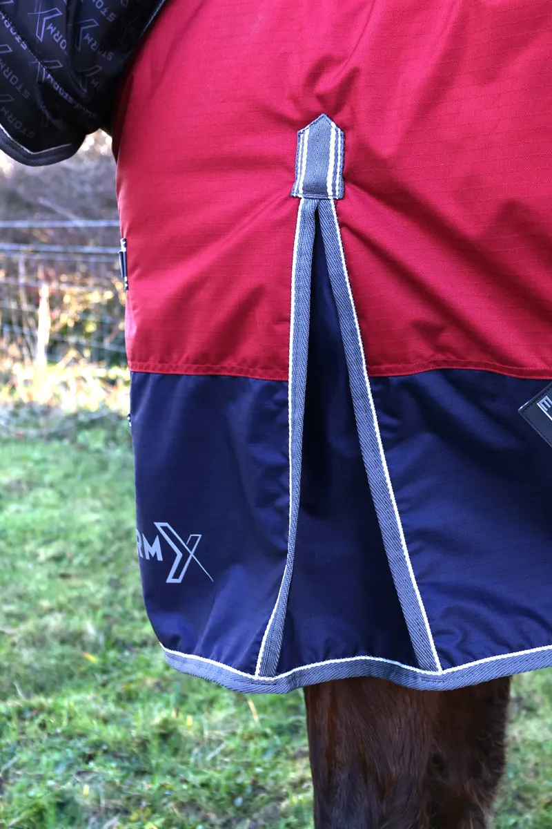 StormX Empra 200g Turnout Rug with Detachable Neck - Burgundy-2