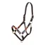 Shires Velociti GARA Leather Polo Headcollar - Turq/Red/Orange/Blue