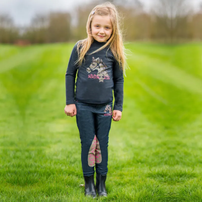 Little Rider Riding Star Jodhpurs - Denim-2