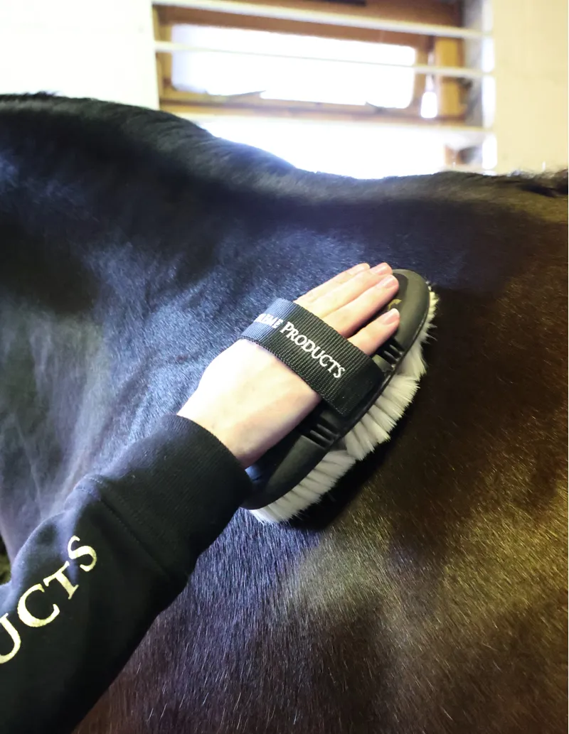 Supreme Products Pro Groom Goat Hair Body Brush - Black/Gold-1