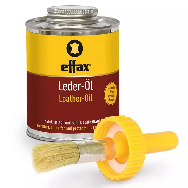 Effax Leather Oil Tin with Brush - 475ml