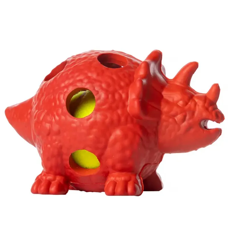 House of Paws Dinosaur Toy - Red Triceratops