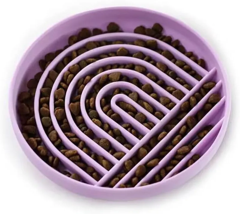 Parallax Hide and Lick Pet Bowl - Purple