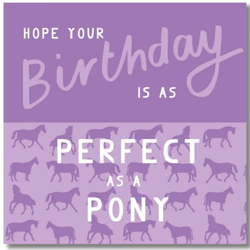 Gubblecote Beautiful Greetings Card - Perfect as a Pony
