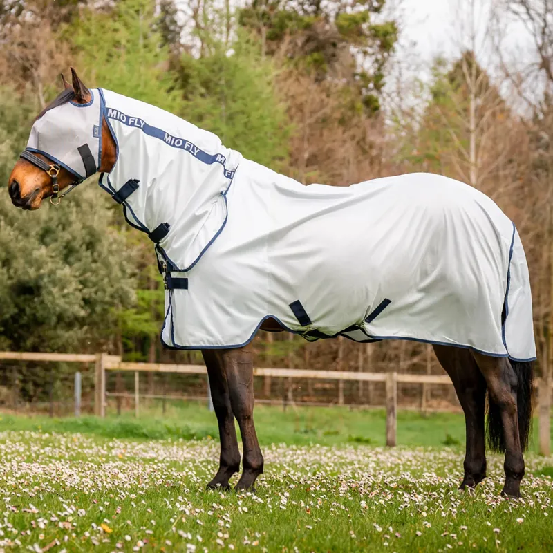 Horseware Mio Fly Rug - Lunar Rock/Navy