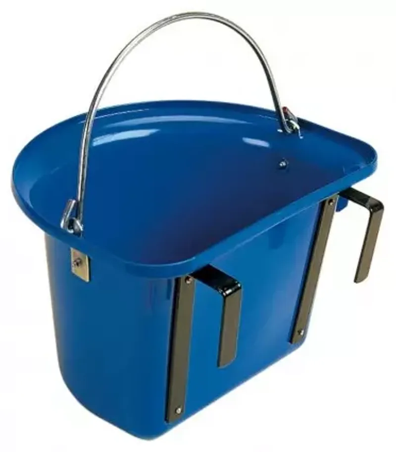 Stubbs Plastic Portable Manger/Grooming Bucket - Blue