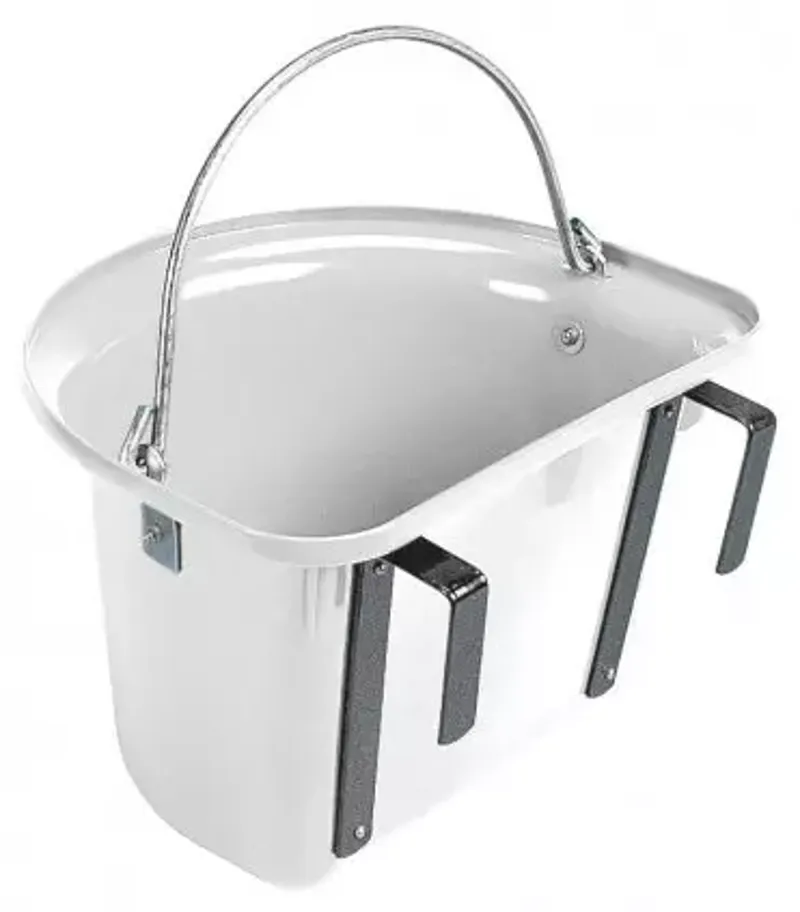 Stubbs Plastic Portable Manger/Grooming Bucket - White