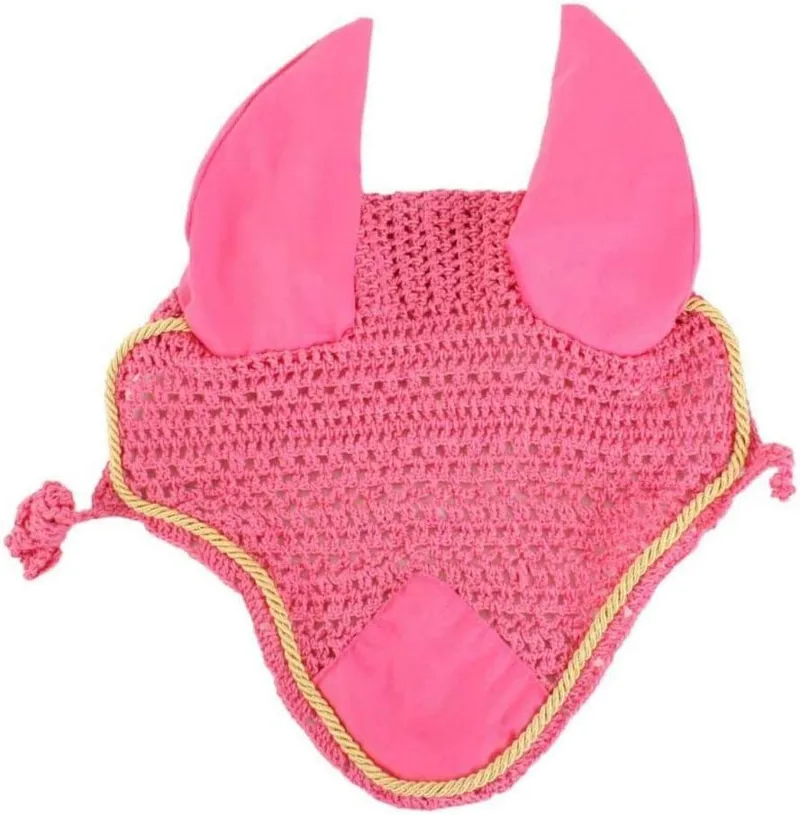 Roma Crochet Ear Cover - Pink/Gold