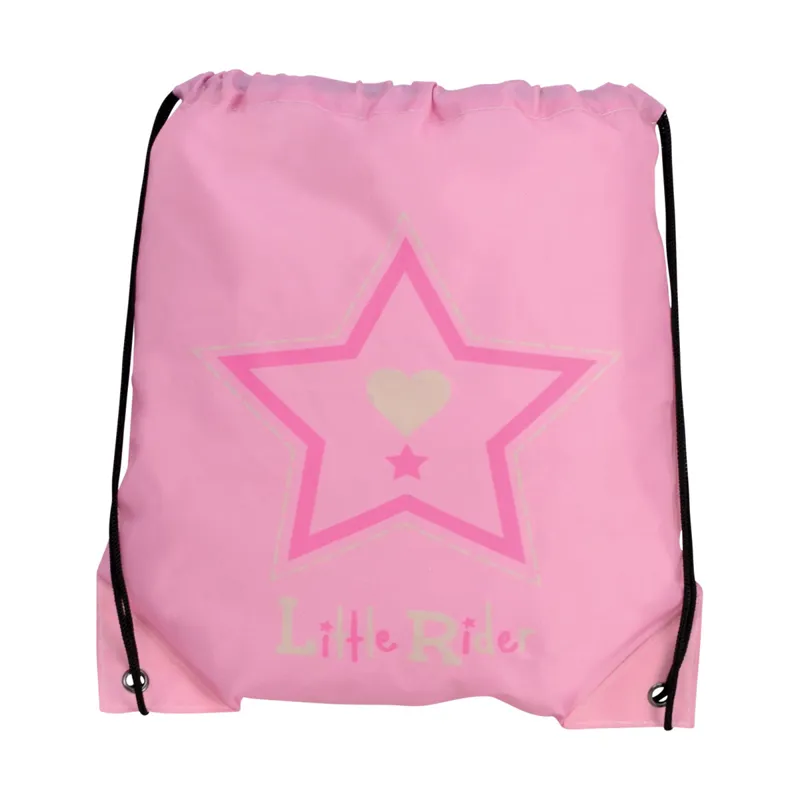 Little Rider Riding Star Drawstring Bag - Begonia Pink