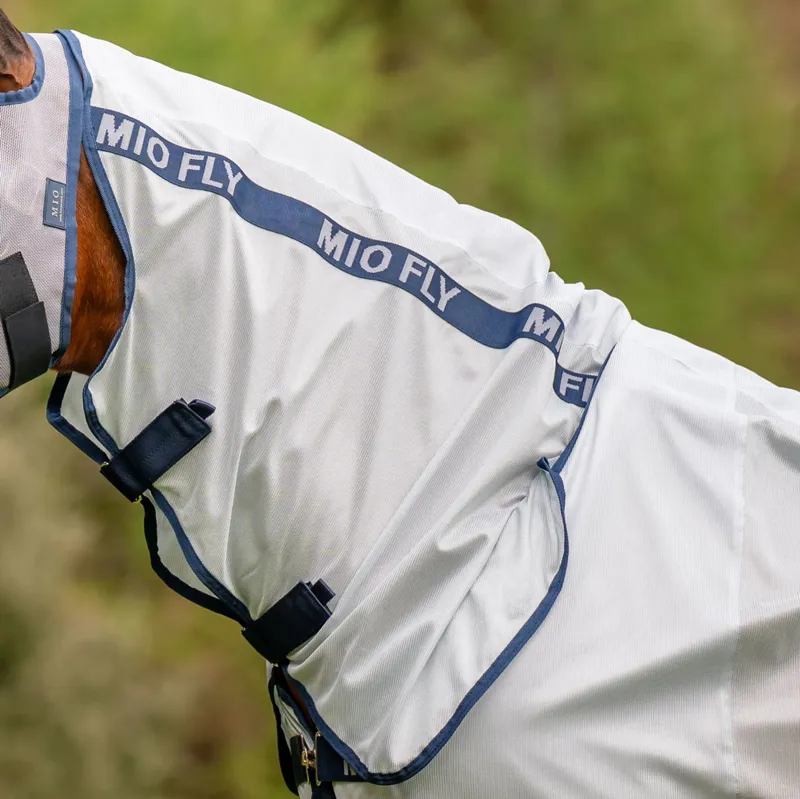 Horseware Mio Fly Rug - Lunar Rock/Navy-1