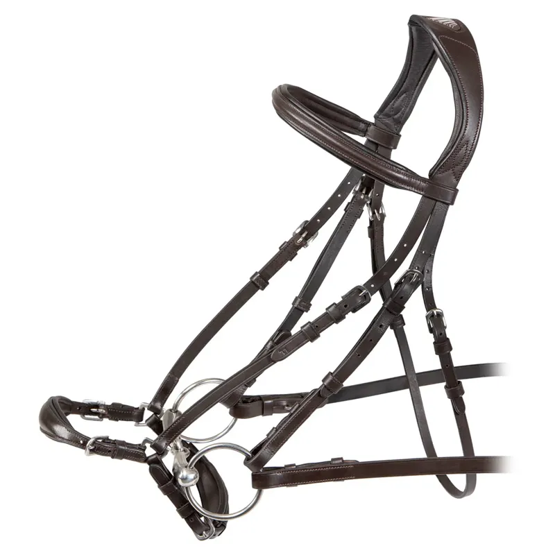 Shires Velociti RAPIDA Drop Noseband Bridle - Cob - Havana - Unboxed