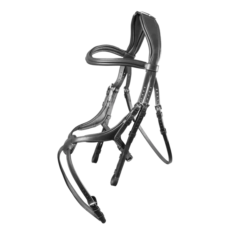 Shires Lusso Grackle Bridle - Black - Full - Unboxed-1