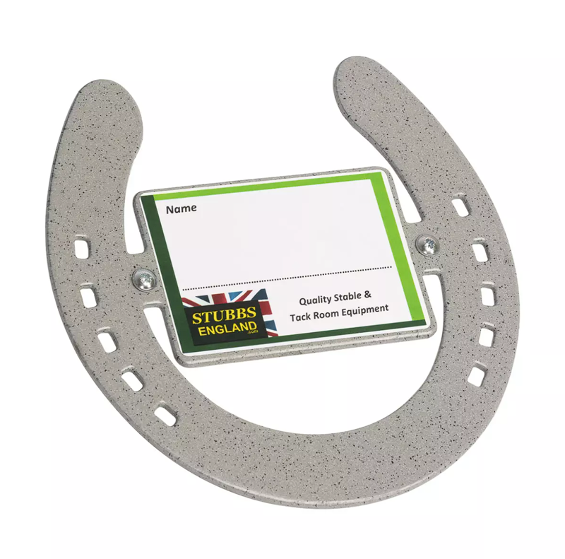 Stubbs Horseshoe Nameplate - Grey