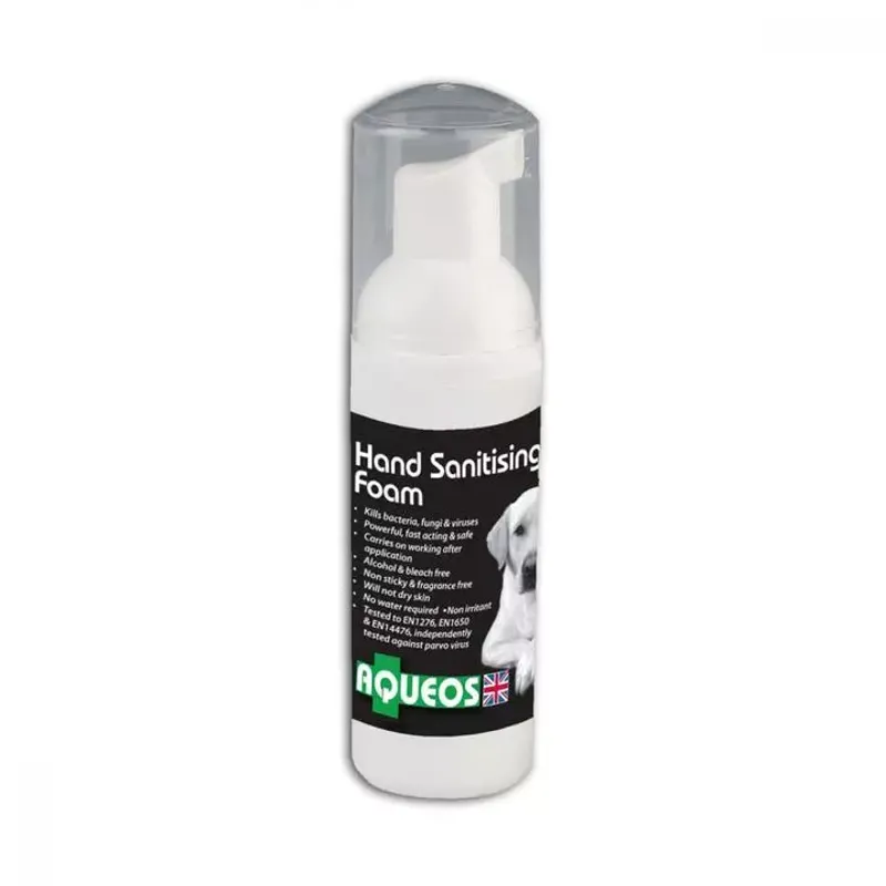 Aqueos Equine Anti-Bacterial Hand Sanitising Foam