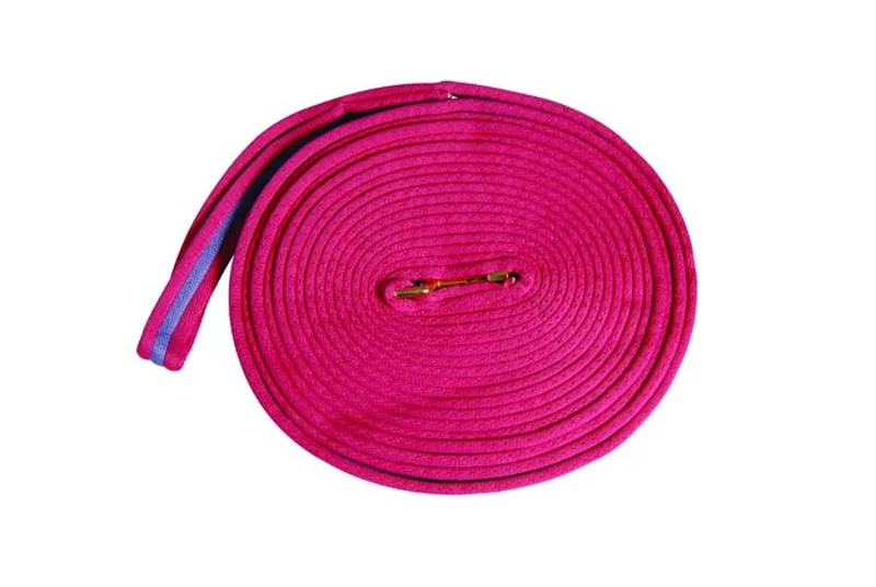 Kincade Two Tone Padded Lunging Rein - Hot Pink/Purple