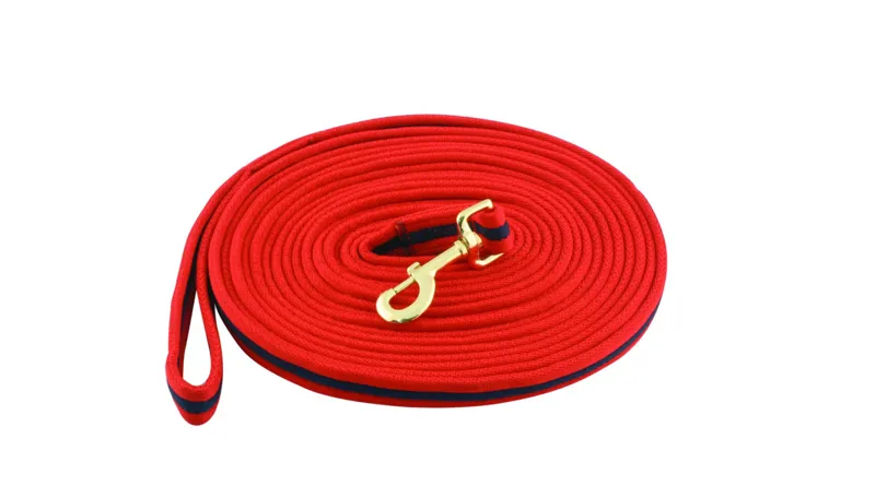 Kincade Two Tone Padded Lunging Rein - Navy/Red