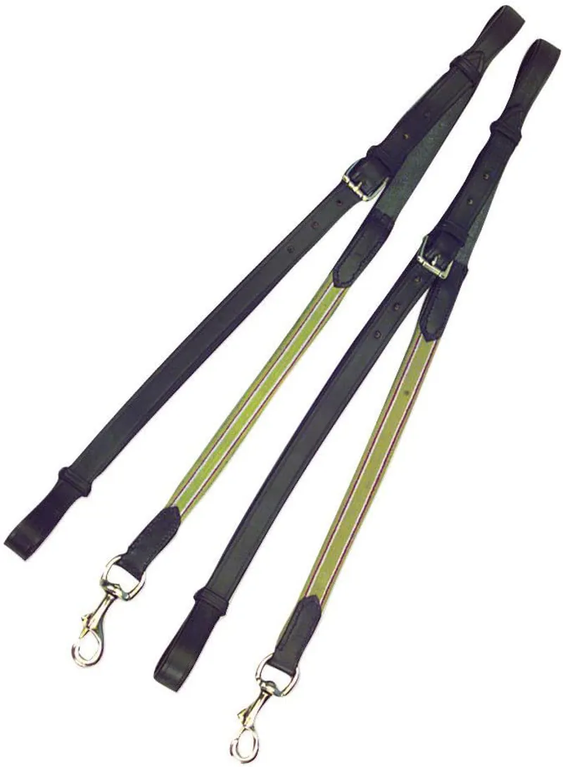 Kincade Leather Elastic Side Reins - Black