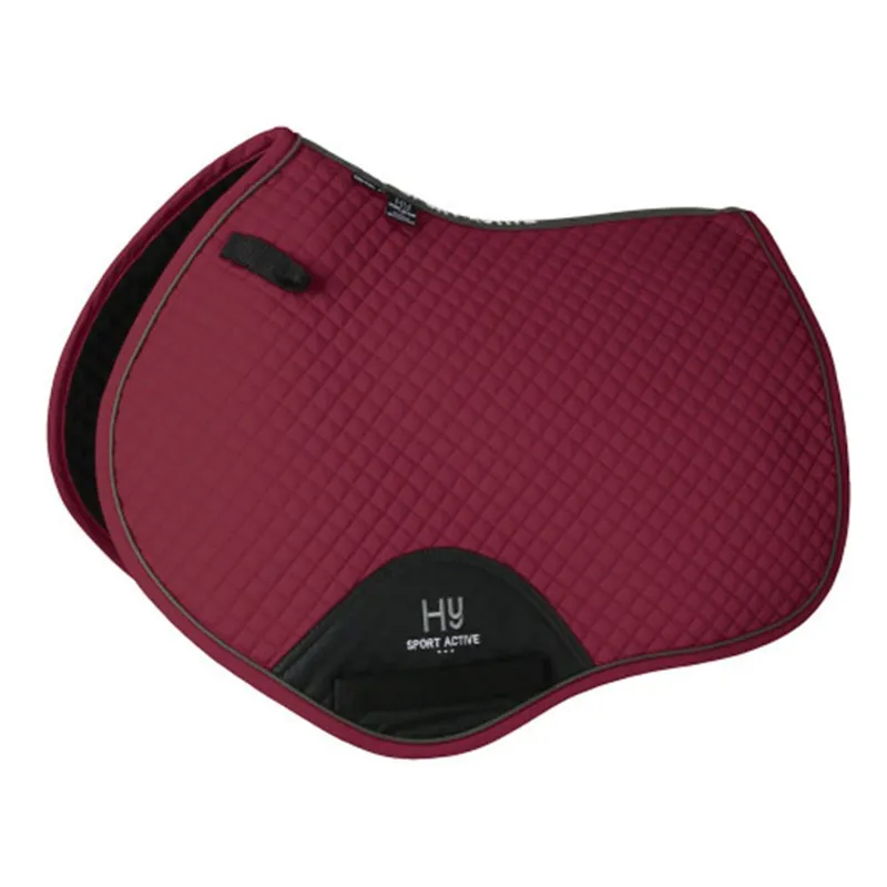 Hy Sport Active Close Contact Saddle Pad - Vivid Merlot 