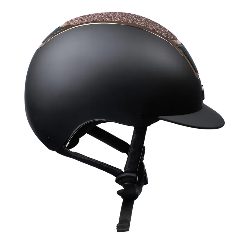 Shires Karben Valentina Riding Hat - 53-55cm - Black/Rose Gold-2