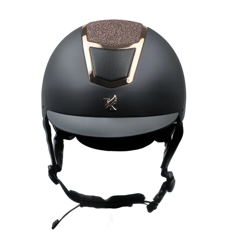 Shires Karben Valentina Riding Hat - 53-55cm - Black/Rose Gold