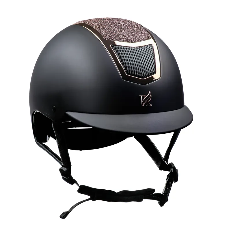 Shires Karben Valentina Riding Hat - 53-55cm - Black/Rose Gold-1
