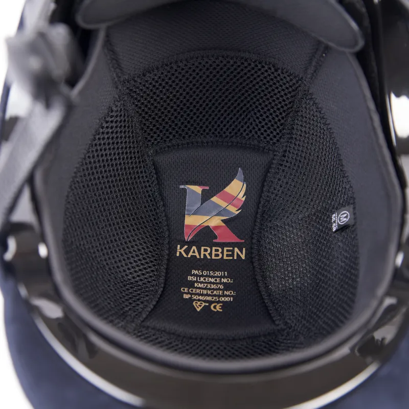 Shires Karben Carmella Riding Hat - 53-55cm - Navy-5