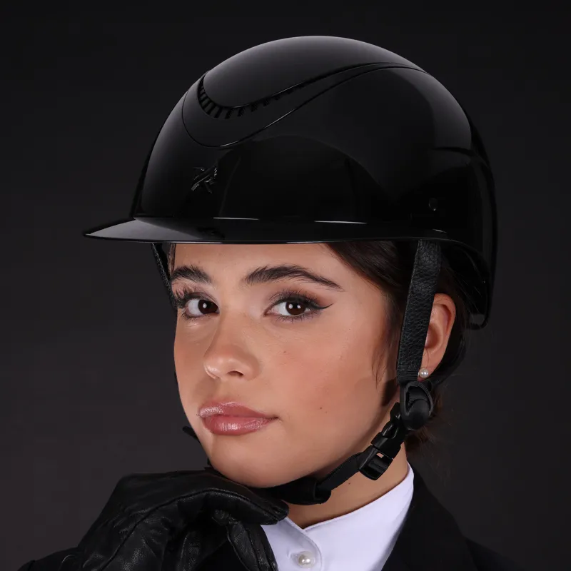 Shires Karben Alina Ellipse Riding Hat - Black/Black