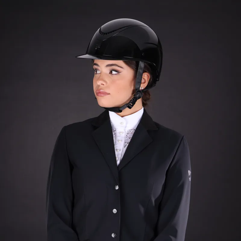 Shires Karben Alina Ellipse Riding Hat - Black/Black-2