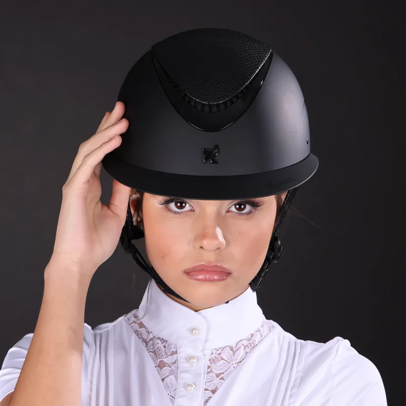 Shires Karben Lorah Ellipse Riding Hat - Black-5