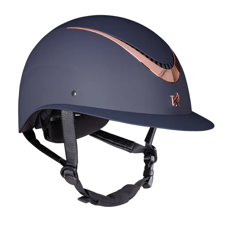 Shires Karben Elisa Ellipse Riding Hat - Navy/Rose Gold-1