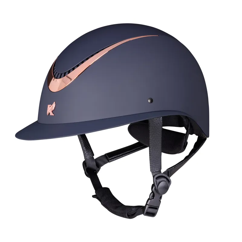 Shires Karben Elisa Ellipse Riding Hat - Navy/Rose Gold-2