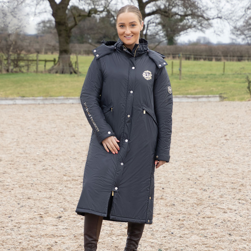 Supreme Products Active Junior Show Rider Waterproof Coat - Black/Gold