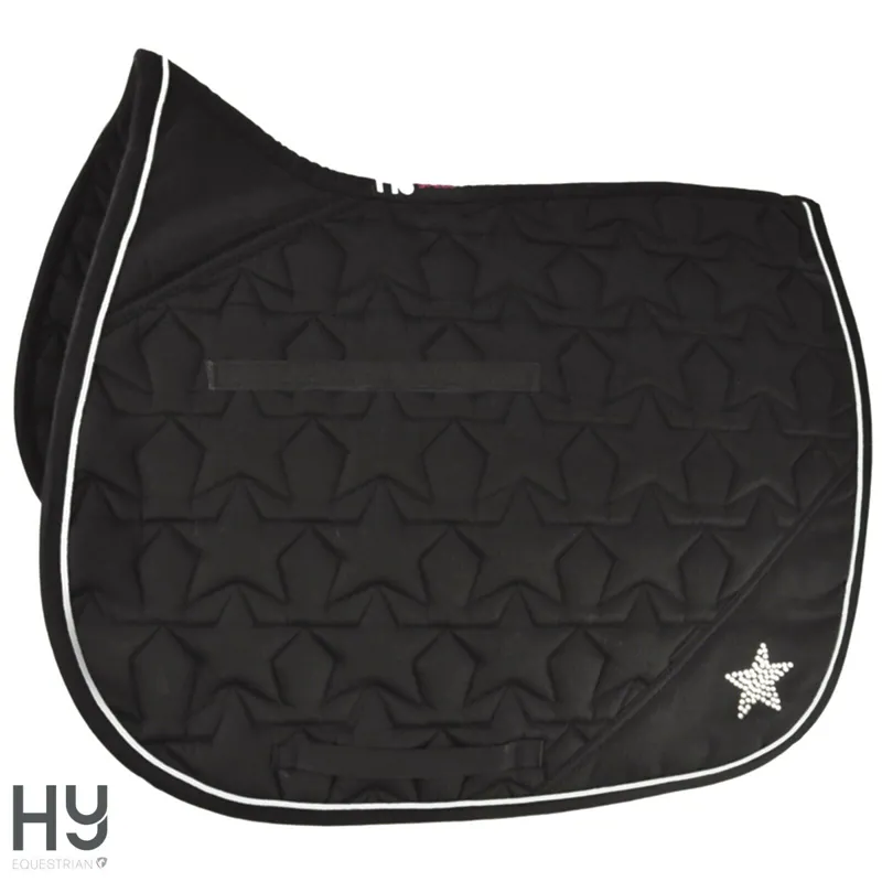 Hy Equestrian Diamante All Purpose Saddle Cloth - Black/Silver