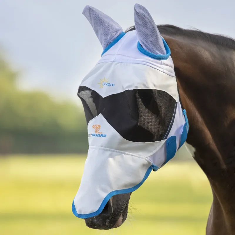 Shires FlyGuard Pro Sun Shade Fly Mask - White - S Pony-2