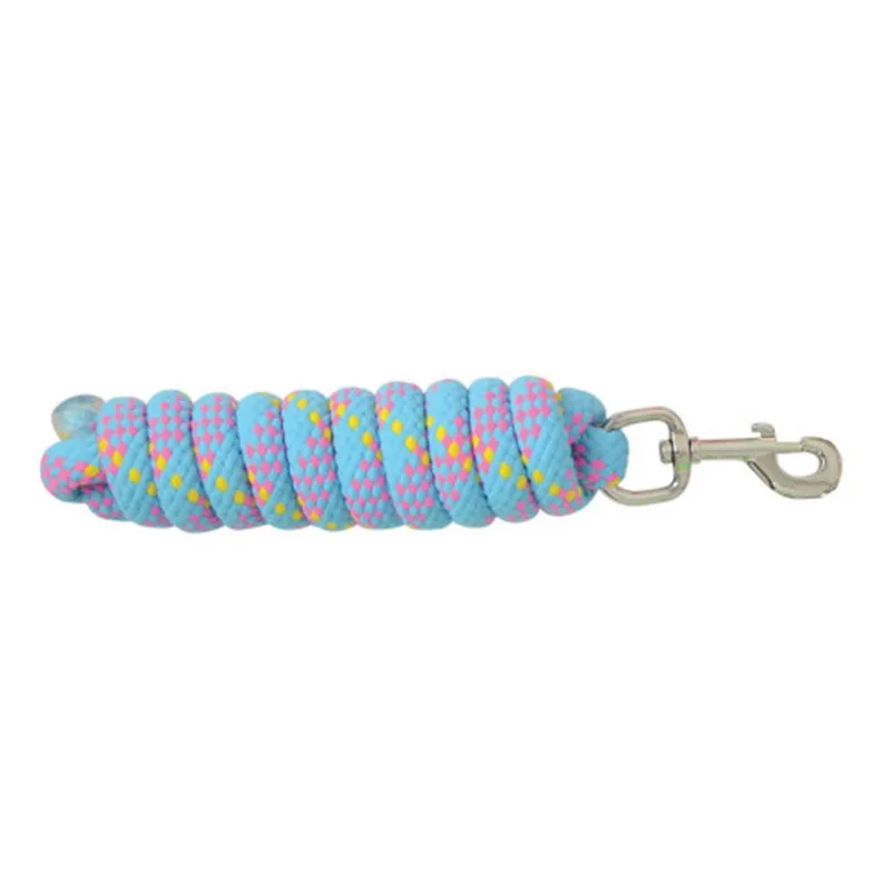 Hy Fleck Lead Rope - Blue/Hot Pink/Yellow