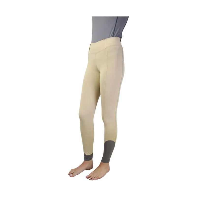 Hy Sport Active Ladies Riding Tights - Beige/Pencil Point Grey