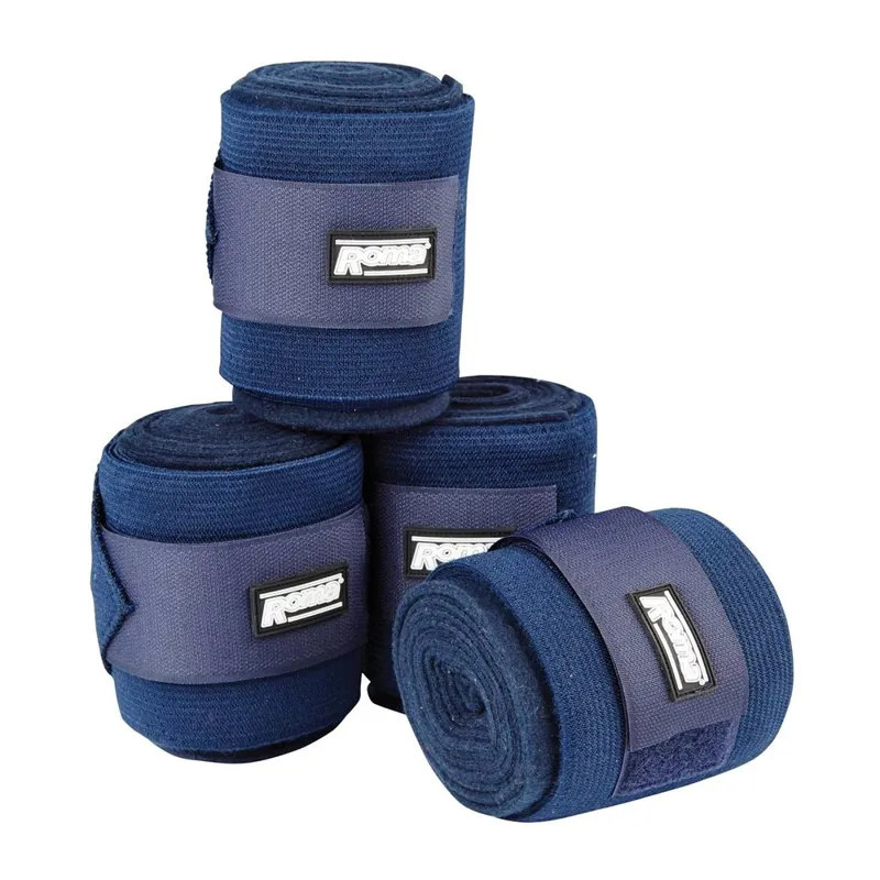 Roma Elastic Fleece Combi Bandage - Navy