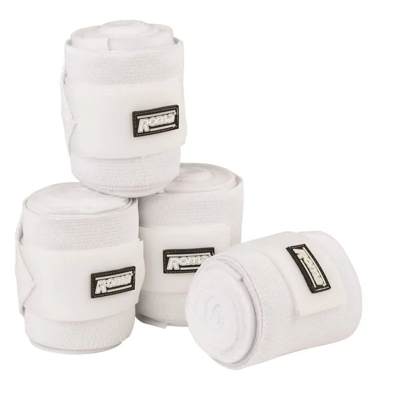 Roma Elastic Fleece Combi Bandage - White