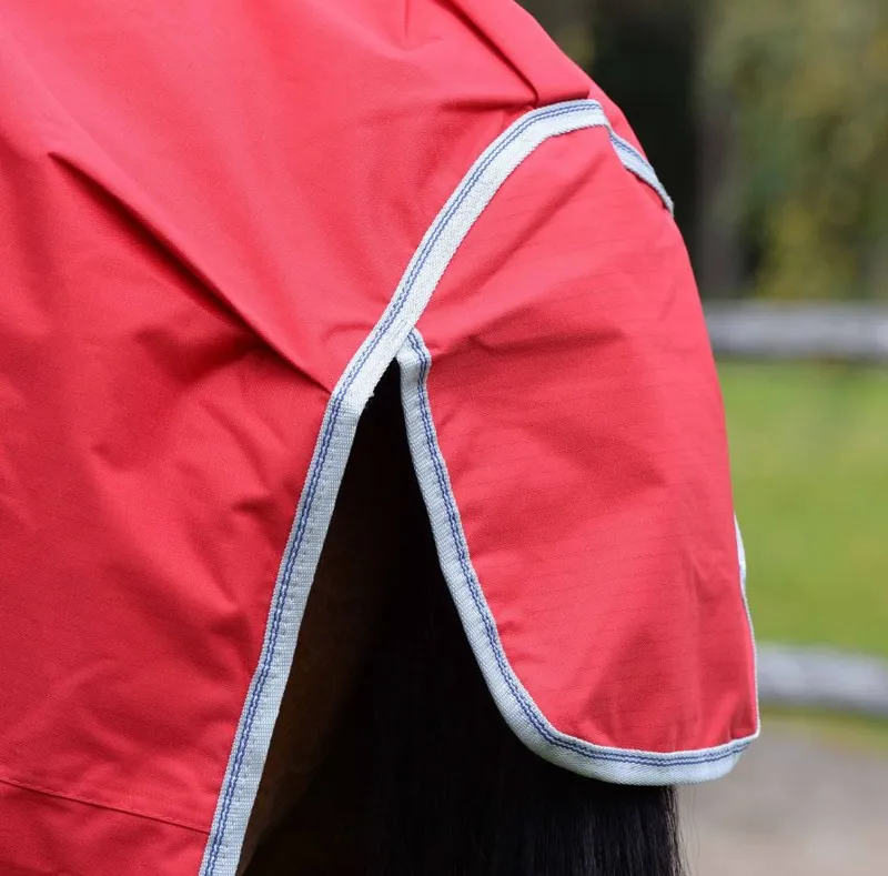 WeatherBeeta ComFiTec Classic 220g Standard Neck Turnout Rug - Red/Silver-3