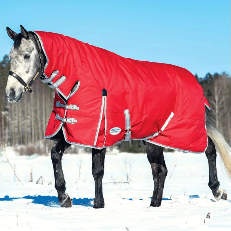 WeatherBeeta ComFiTec Classic 300g Combo Neck Turnout Rug - Red/Silver