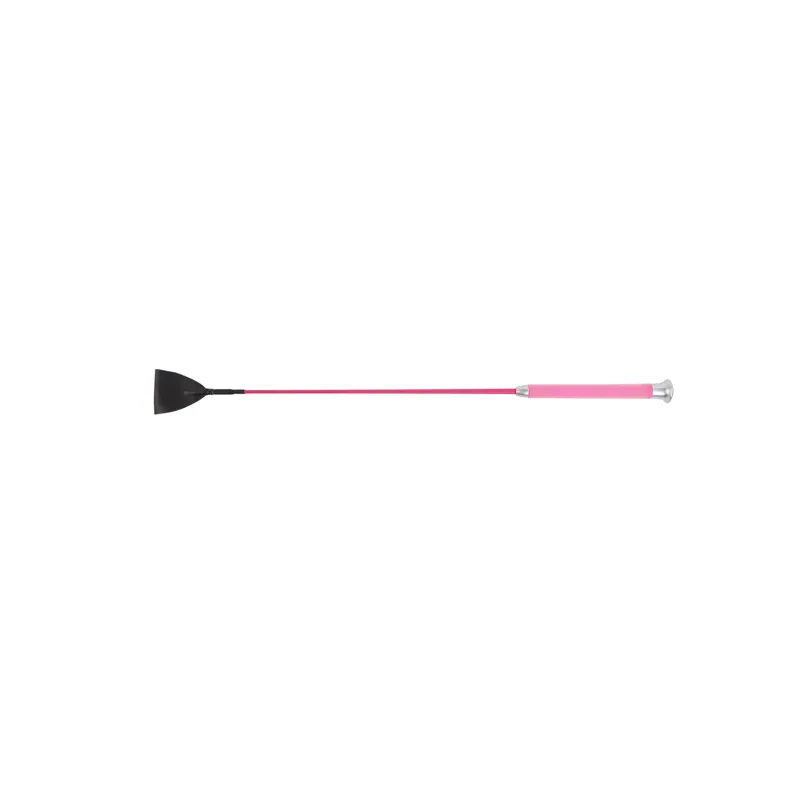 Dublin Crop With Gel Handle - Hot Pink/Grey