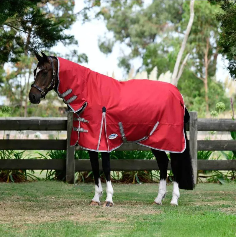 WeatherBeeta ComFiTec Classic Combo Neck Lite Plus 50g Rug - Red/Silver