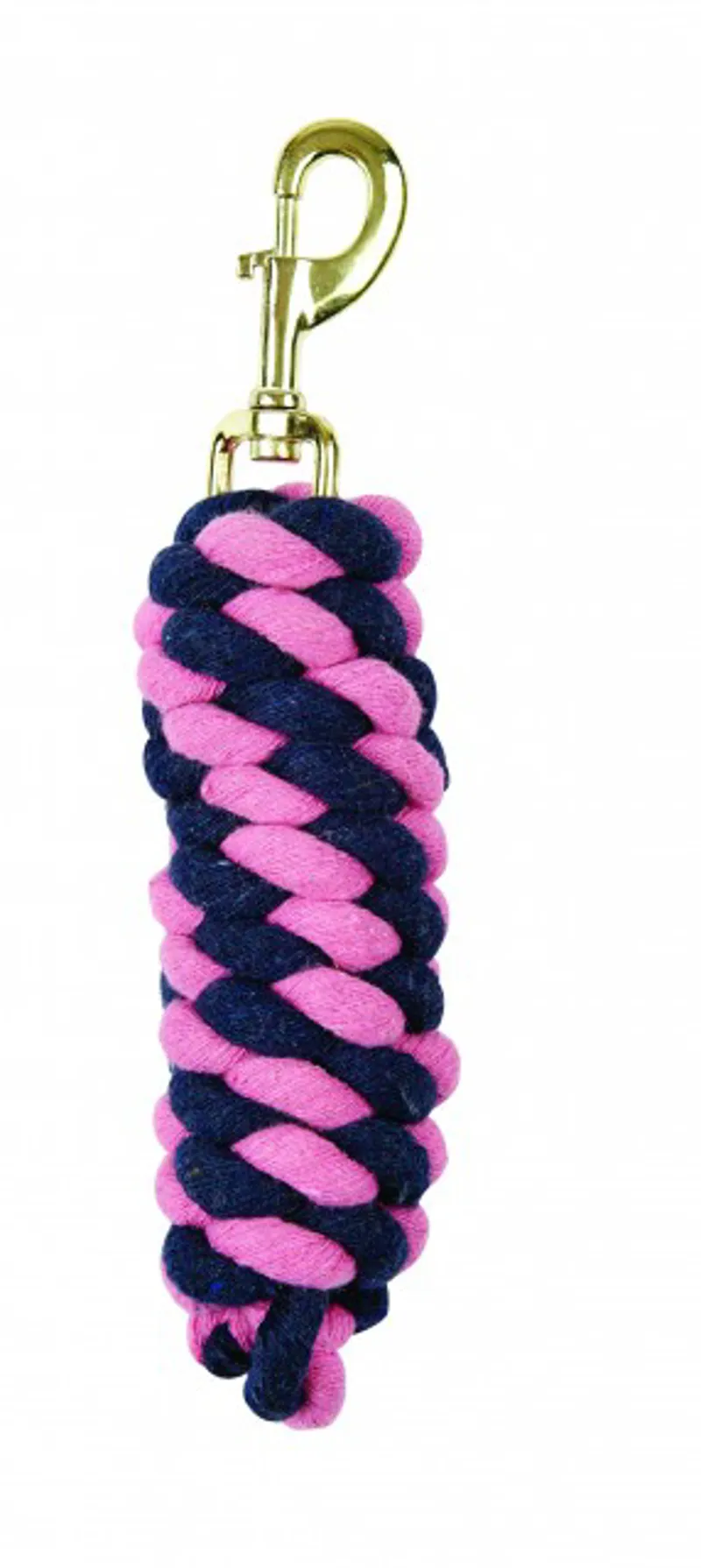 Roma Cotton Brass Snap Lead - Pink/Navy