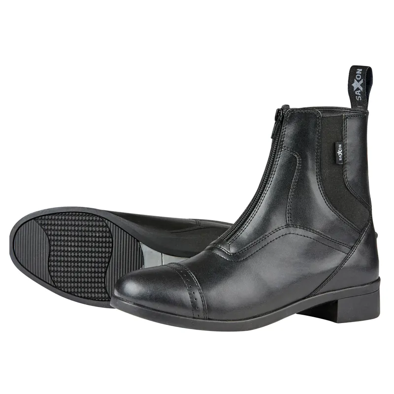 Saxon Syntovia Zip Paddock Boots - Black
